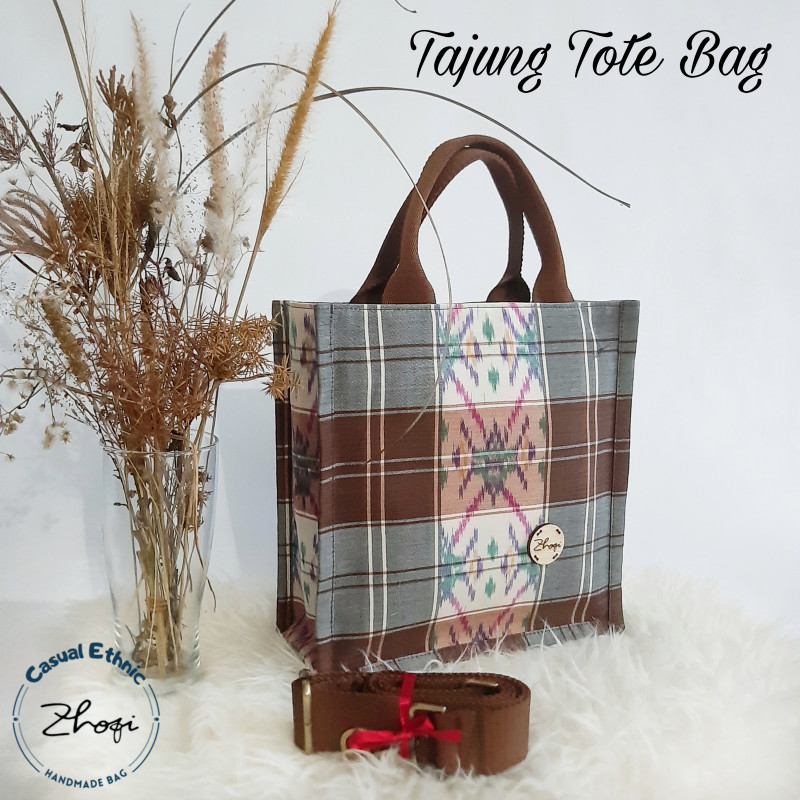 Tas tote bag etnik kain tenun Palembang